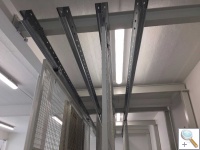 Ceiling Mounted Track for Pull Out Art Storage Racking